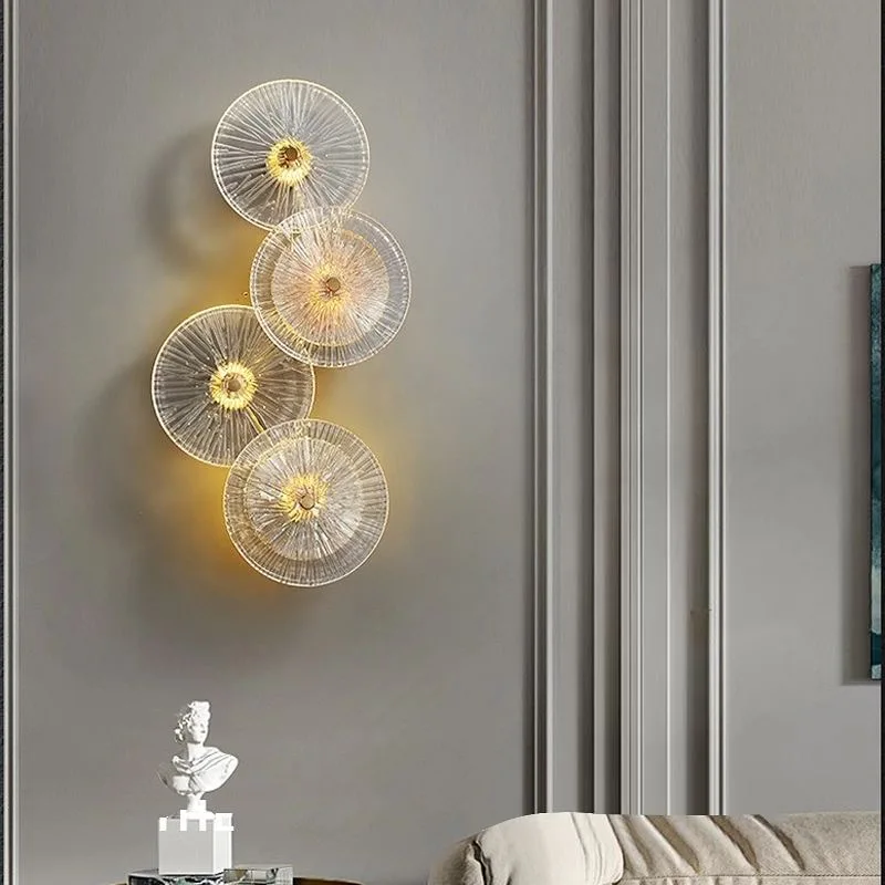 

Postmodern Crystal Wall Lamp Indoor Nordic Design Sconce Light Combination Decor LED Lamp Living Room Bedroom Corridor Wall Lamp