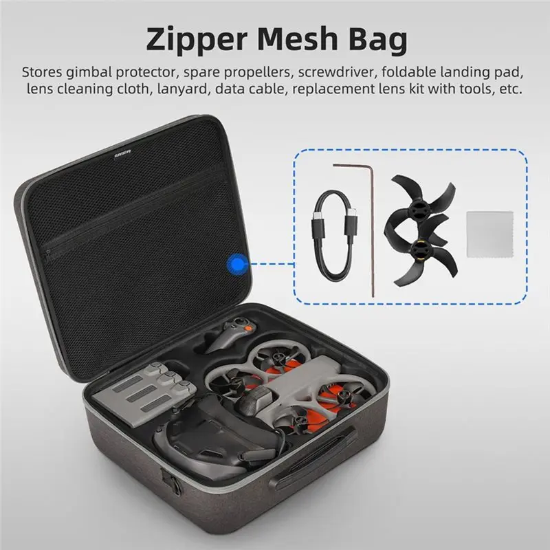 ABJF-For DJI Avata 360 Motion Fly More Combo Carrying Bag Shockproof Storage Bag Motion-Controlled Flight Combo Crossbody Bag
