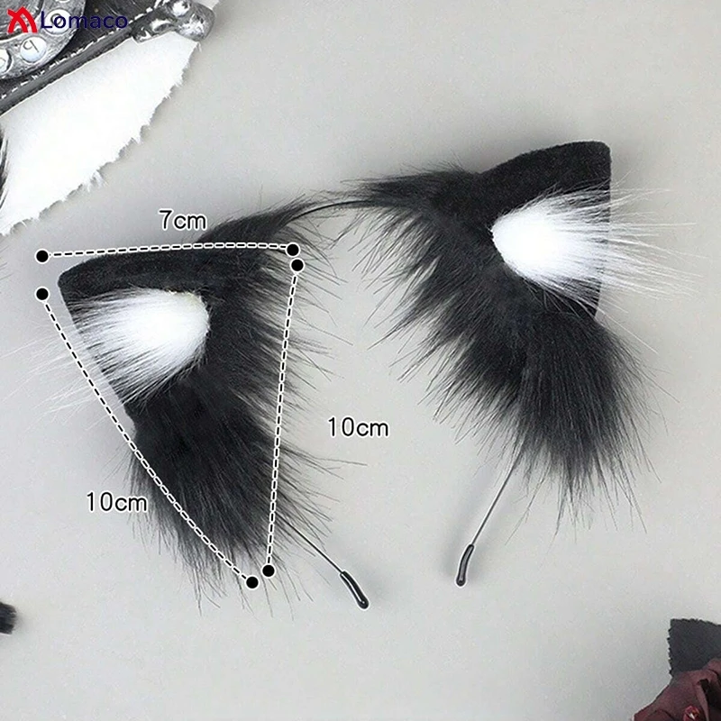 Cat Ears Headband for Women Cartoon Black Plush Hair Band Anime Cosplay Props Cute Hairband Headwear Girls Hair Accessories