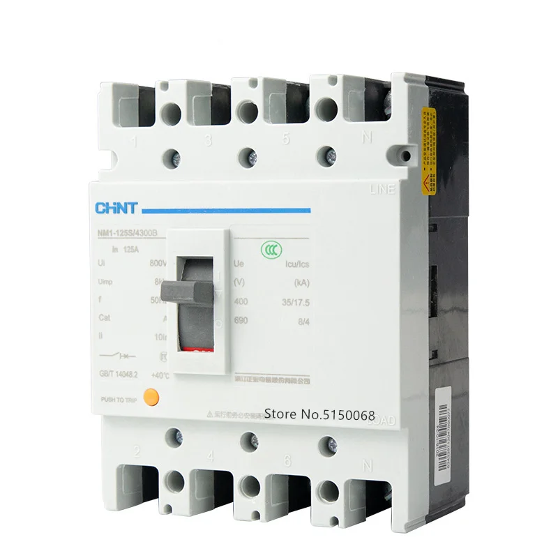 Mccb Moldou o Interruptor do Case Nm1 Ezc100 Nsx100 Nsx100n Ezc100f Ezc100h 10a630a 3p 4p 125a 160a 200a 250a 350a 630a