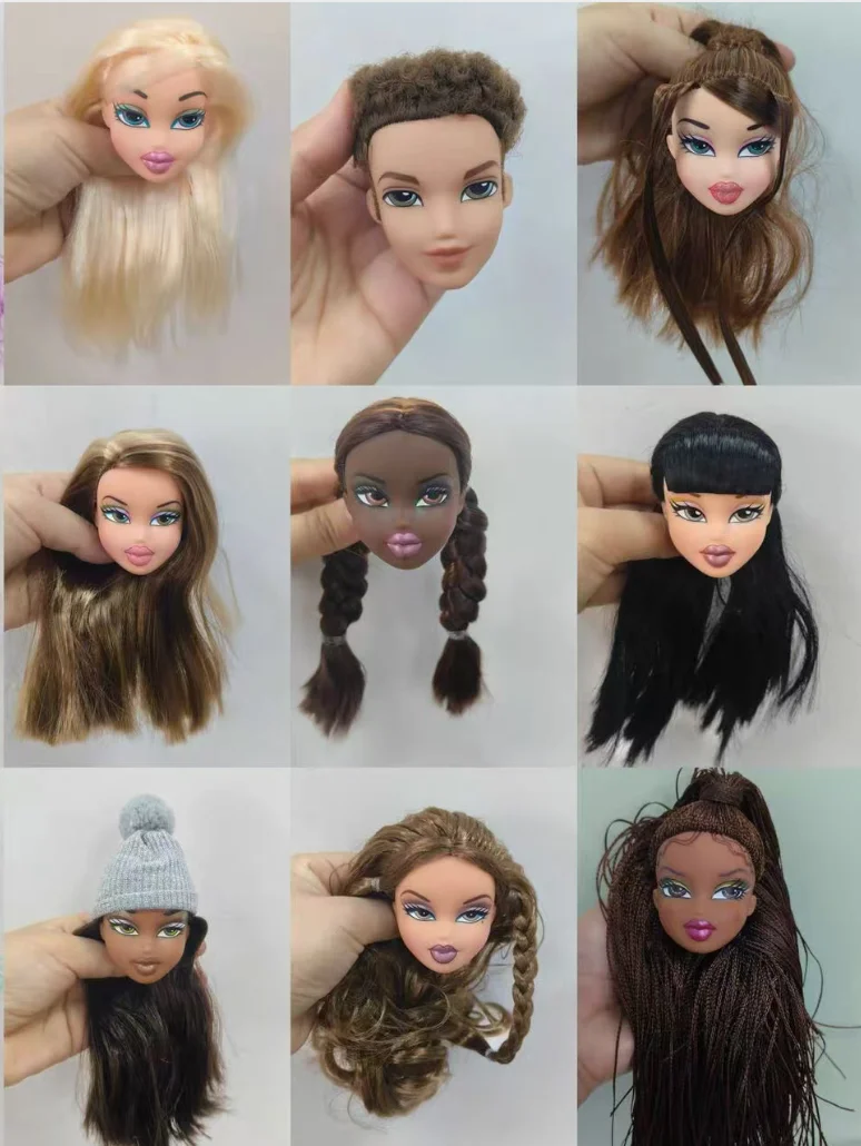 

original Beautiful Bratzdoll head Makeup Doll bratzillaz Girls Love dress-up accessories