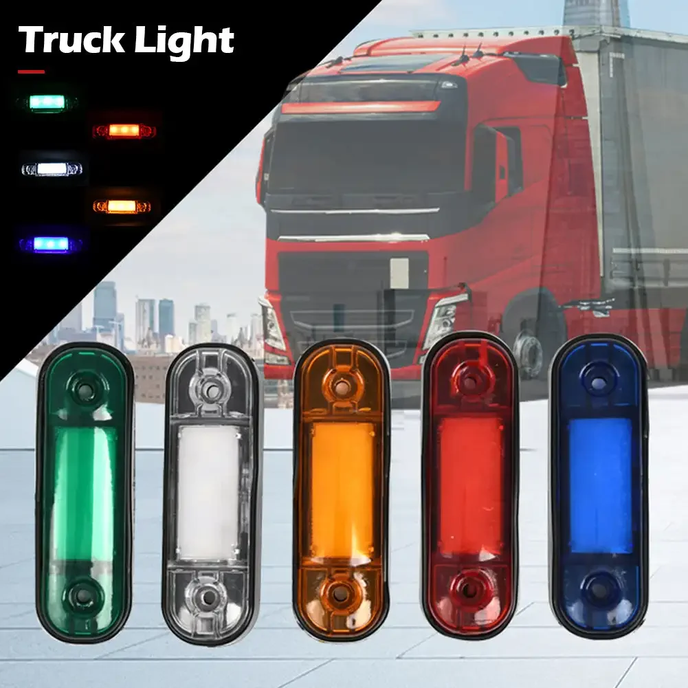 12V- 24V 3LED Trailer Truck Side Marker Lamp Waterproof Night Safety Warning Lights Side Guide Signal Lamp Marker Caravan