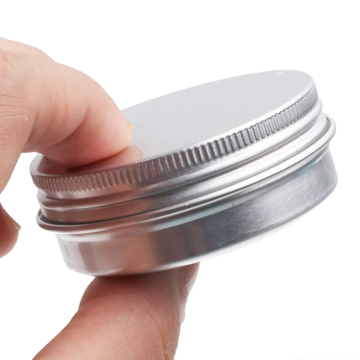 10/30Pcs 30ml Silver Aluminum Screw Top Tin Jars Round Metal Storage Tins For Candle Spice Cream Cosmetic Kitchen Containers
