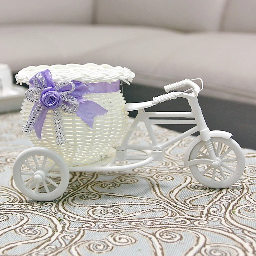 2Pcs False Rattan Weaving Flowerpot Multi Functional Decorative Flower Car Storage Basket Home Wedding Office Decoration