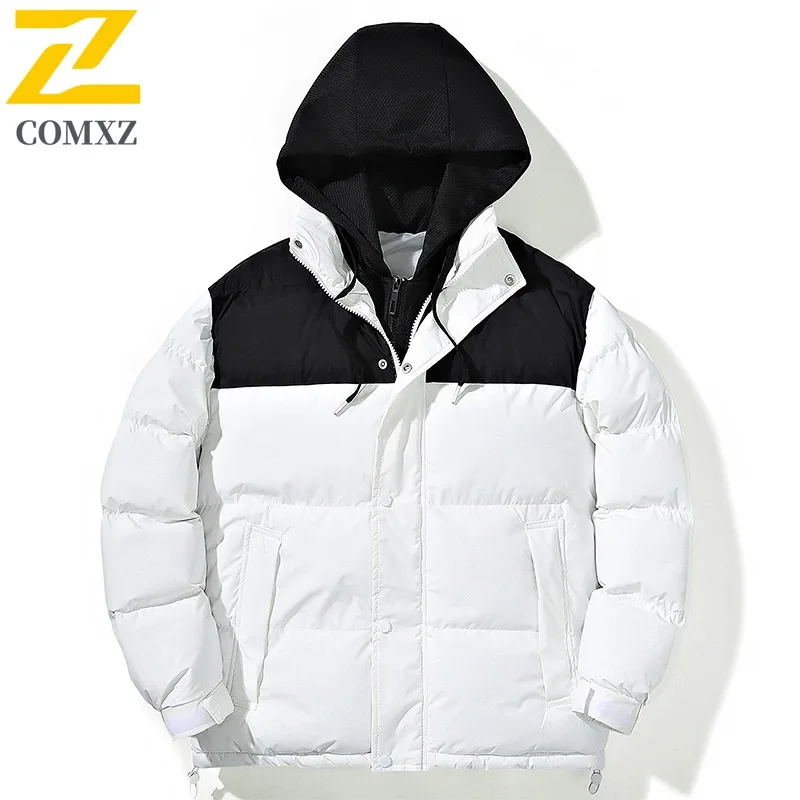 

COMXZ Classic Hooded Mens Padded Jacket Outdoor Adventure Multi Functional Parka Comfortable Travel Lightweight Winter Clothing