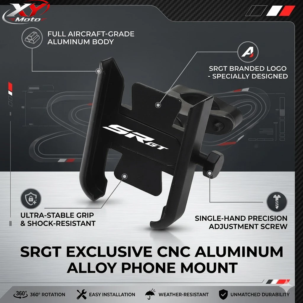 Motorcycle Handlebar Mobile Phone Holder GPS Stand Bracket With LOGO For Aprilia SR GT 200 SR GT125 SRGT SR200 GT GT200