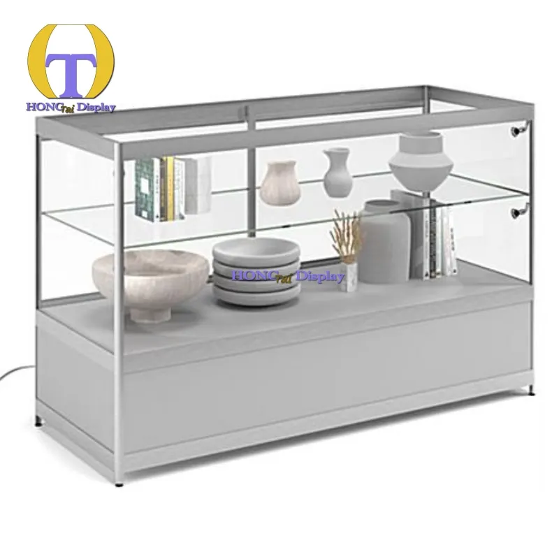 Custom.Convenience Store Display Cabinet LED Lighting Strong Aluminum Frame Retail Shop Showcase Cases Showroom Usage