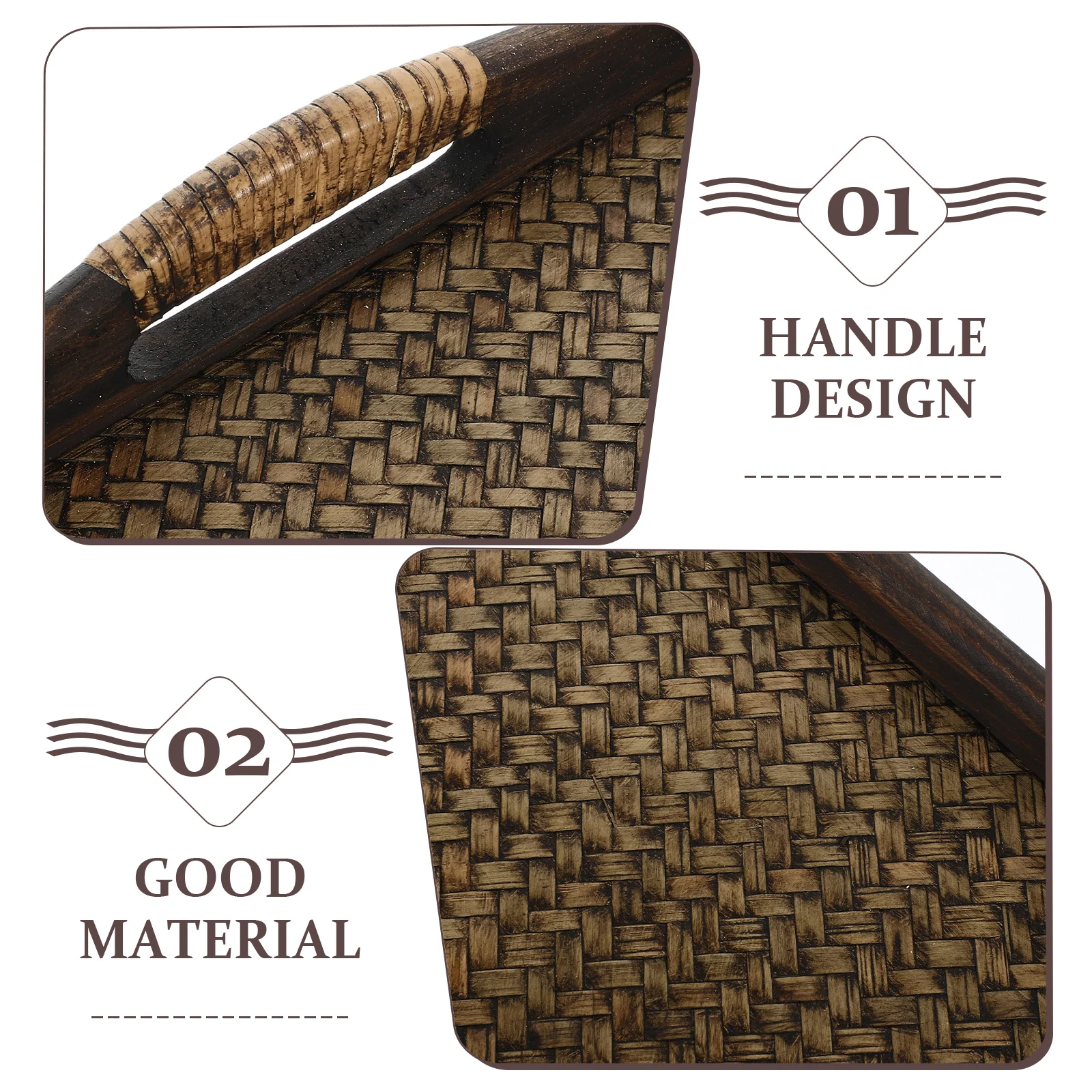 

Wooden Rectangular Serving Tray High-Grade Food Tea Tray Suitable for Restaurant Hotel Home Party Fruit Bread Snack Display