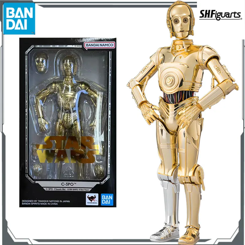 Bandai Original S.H.Figuarts Star Wars: A New Hope&R2-D2 155mm&90mm Anime Action Figure Assembly Model Toys Model Gifts for Boys