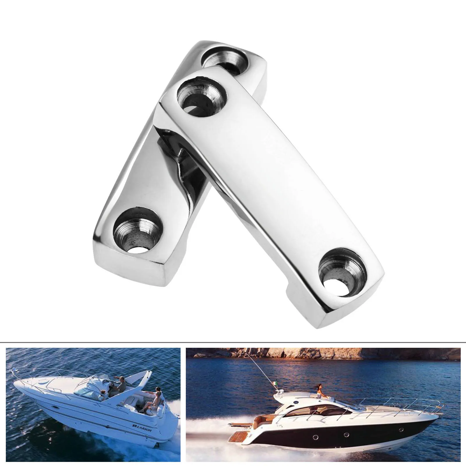 2 Pcs Stainless Steel 1.92 Inch Cargo Tie Down Strap Mounting Saddles Connect Fit 1.12 Inch Straps Boats Marine Hardware