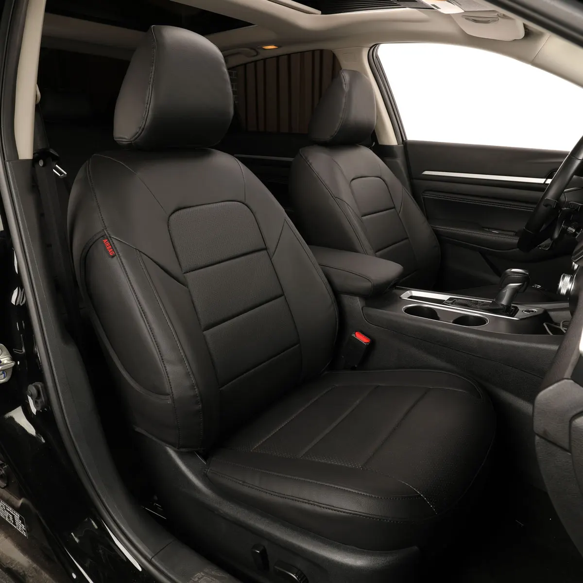 EKR Custom Fit Car Accessories Seat Covers 5 Seats Full Set For Yaris Sedan/Hatchback L/LE/S/SE 2007-2020 Leather Seat Cover