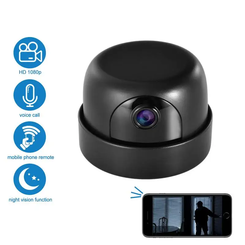 Telecamera WiFi Baby Monitor 1080P Mini telecamera di sicurezza per interni AI Tracking Audio Video HD Night Vision Camera