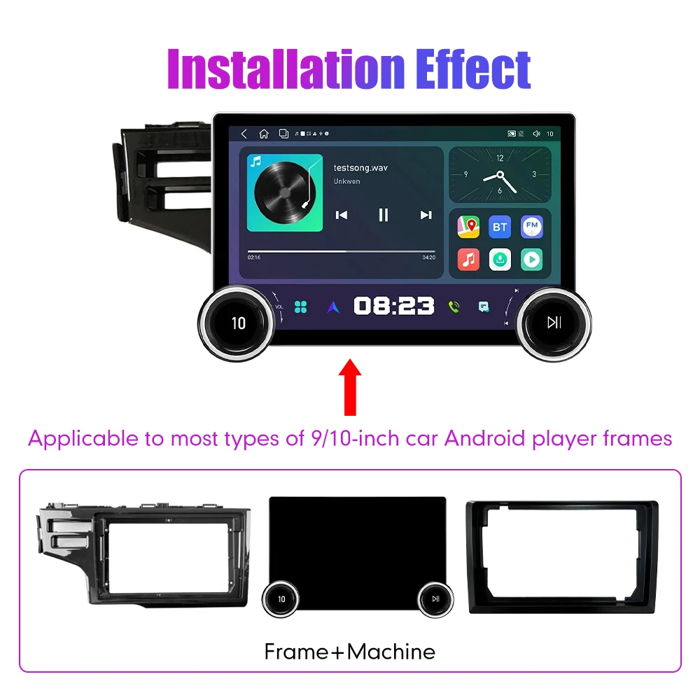 11.8 Inch 2K Double Knobs 2 Din Car Radio For Honda Fit 2014-2017 Car Radio DVD Multimedia Video Player Android Auto Carplay