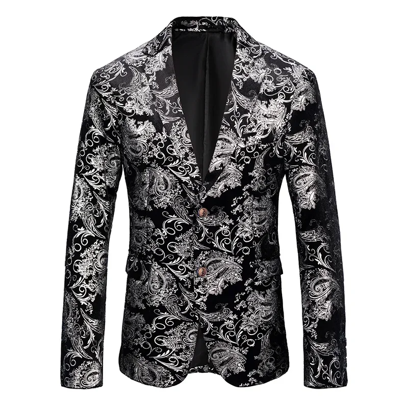 Luxury Shawl Lapel Blazer Designs Suit Jacket DJ Club Stage Singer Clothes Nightclub Blazers Wedding Party Dress Tuxedo 5XL