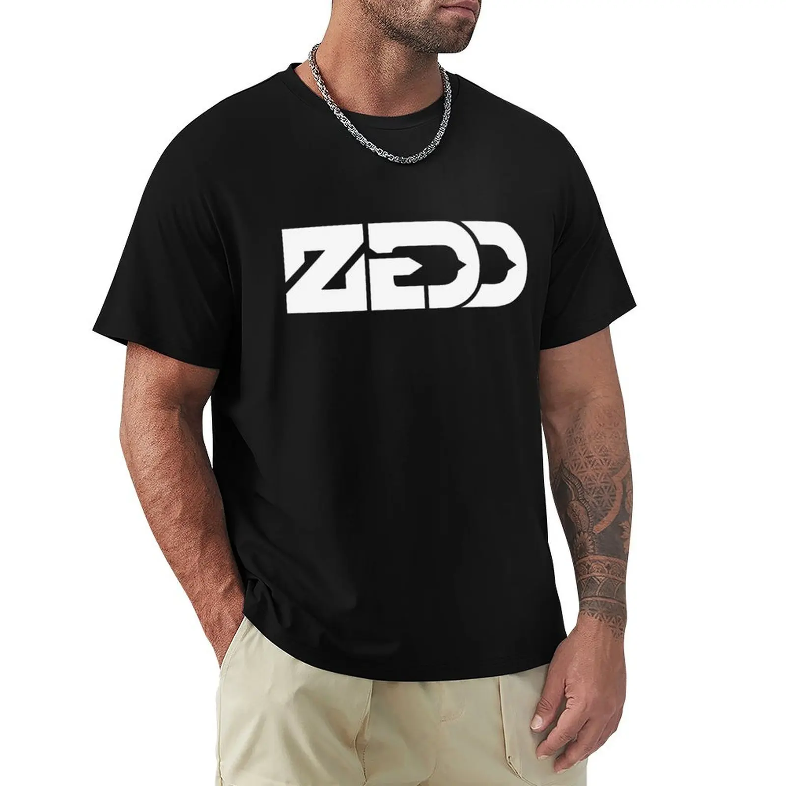Camiseta con logo de Zedd, camiseta lisa de corte regular