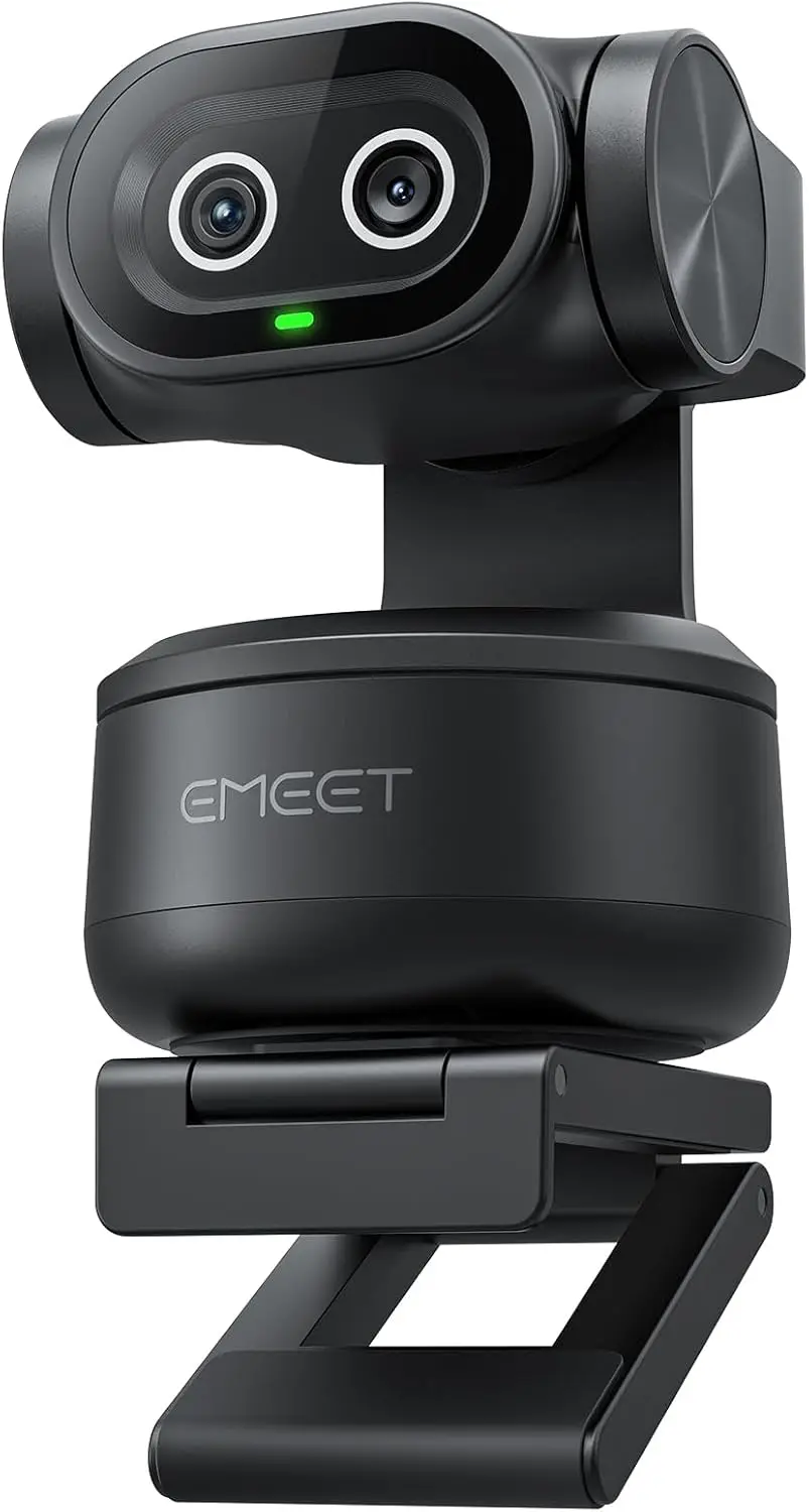 Dual-Camera AI PTZ 4K Webcam with Auto Tracking, Sony Sensor, 3 Mics for Streaming and Gaming