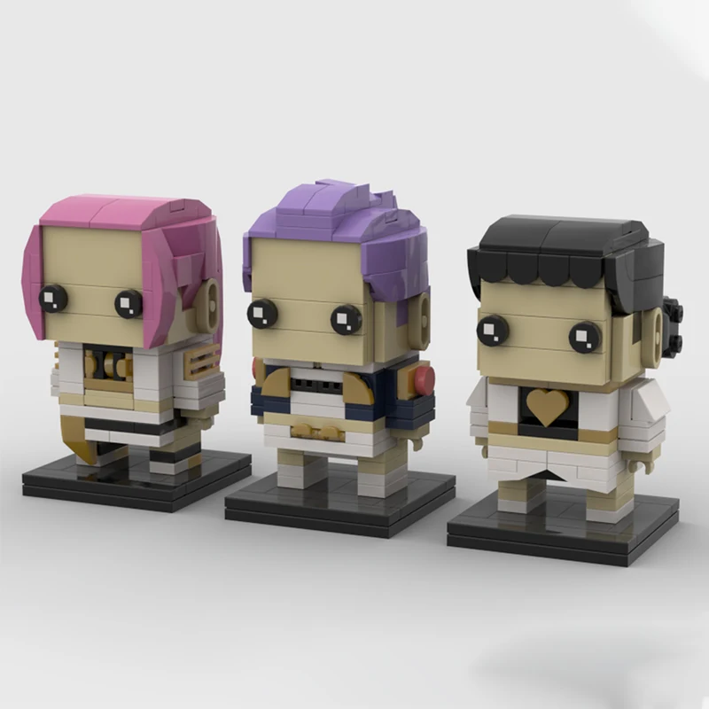 

429pcs MOC Huntrix Kpopss Demon Hunters Brickheadz Building Blocks Christmas Gift Early Learning STEM Set Perfect for Beginners