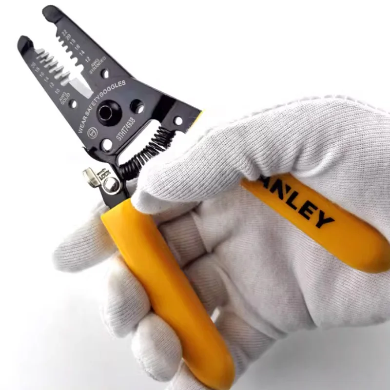 Stanley Multipurpose Electric Wire Stripper Crimping Wire Cutter 0.81-2.59mm/10 - 20 AWG Stranded Wire Electricians pliers tools