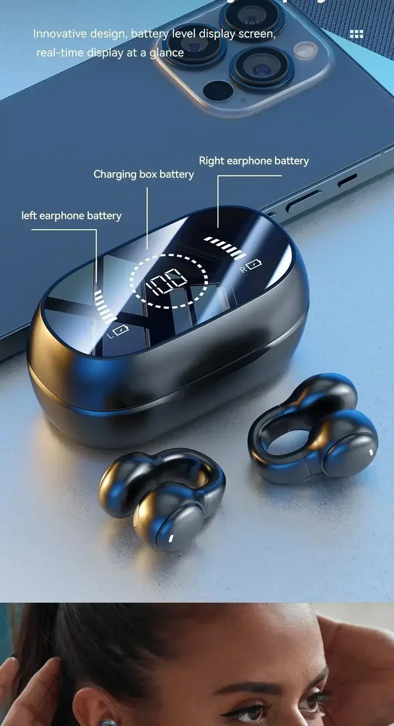 New Model 2026 X51 Wireless Earbuds Bluetooth Headset Charging Earphones Bone Conduction Headphones Sport With Mic Free