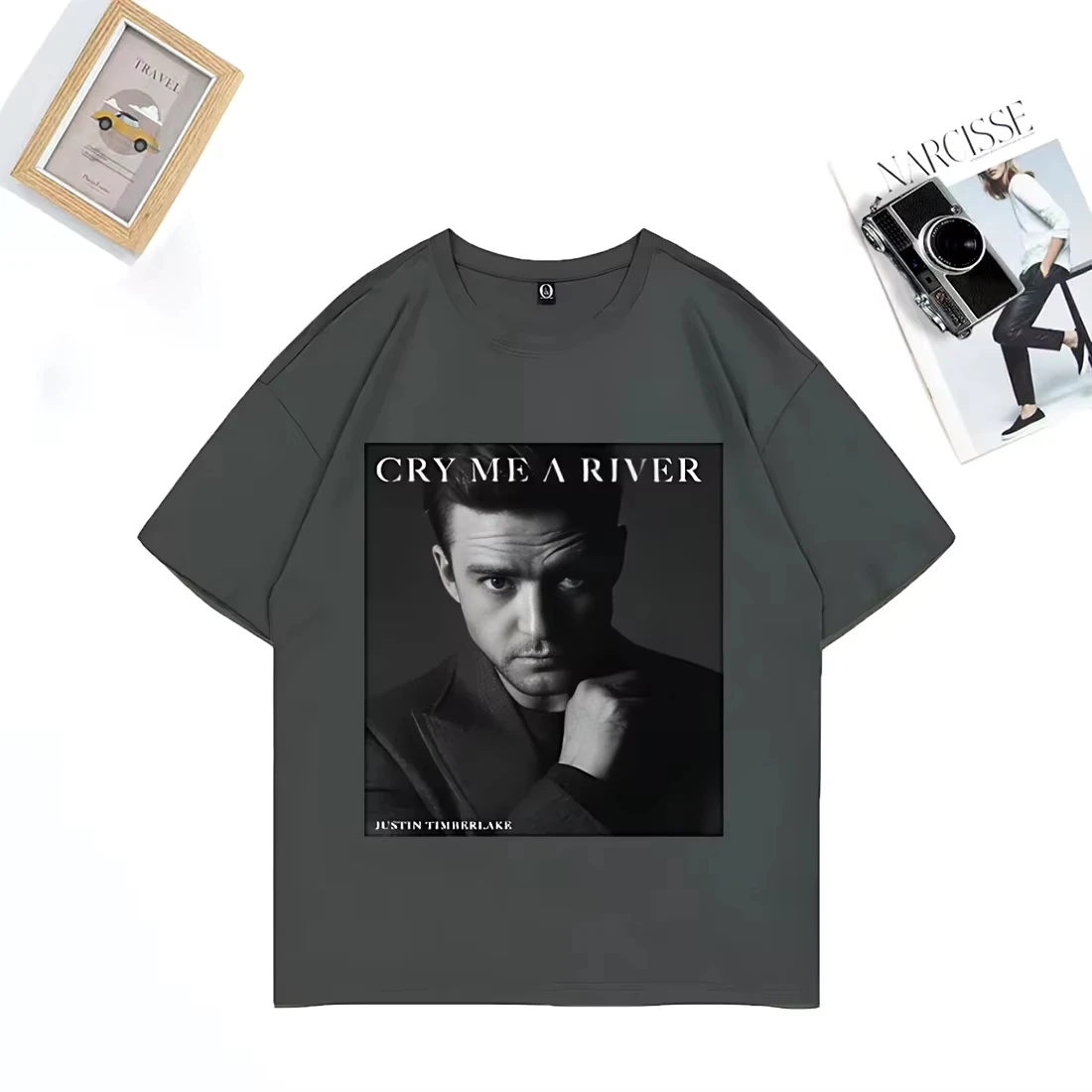 الرجال الملابس النسائية المتضخم كول للجنسين القطن قصير الأكمام تي شيرت الساخن المغني جاستن تيمبرليك خمر الرسومات تي شيرت