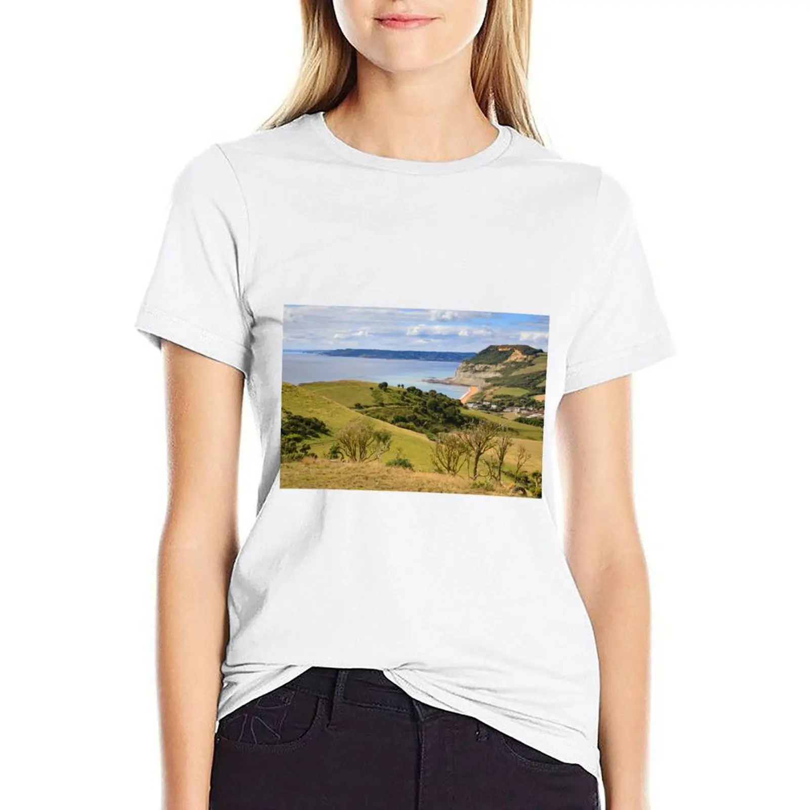 Above Seatown, Dorset T-shirt tops korean fashion tshirts woman