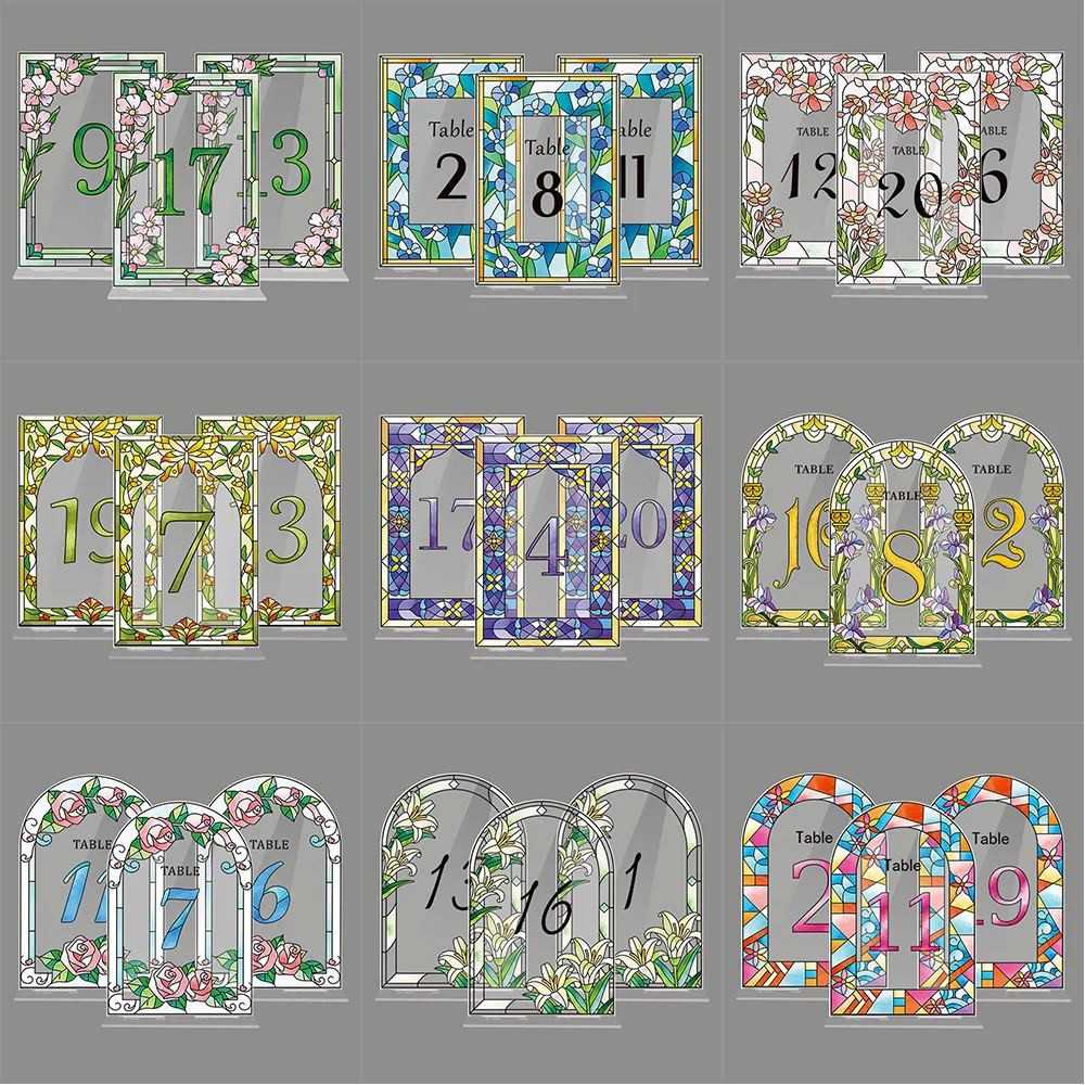 No. 1-10 Acrylic Table Number Plate Desktop Decoration Plate. Wedding Party Desktop Semicolon Decoration Table Ornaments