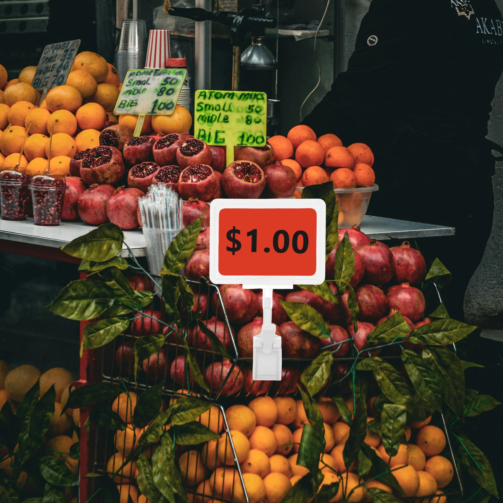 

15 set Double Sided Price Card Holder Tag Clip Display Stand For Retail Store Supermarket Clothing Shop Sign Holder Set