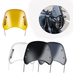 Motorcycle Universal Black Windshield Wind Deflector Windscreen Fairing For Harley Honda Yamaha Kawasaki Suzuki Cafe Racer