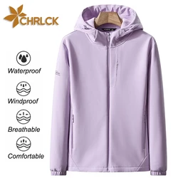 CHRLCK giacca da Trekking impermeabile da donna in pile giacca da corsa antivento da uomo campeggio pesca caccia Trekking cappotto antigraffio