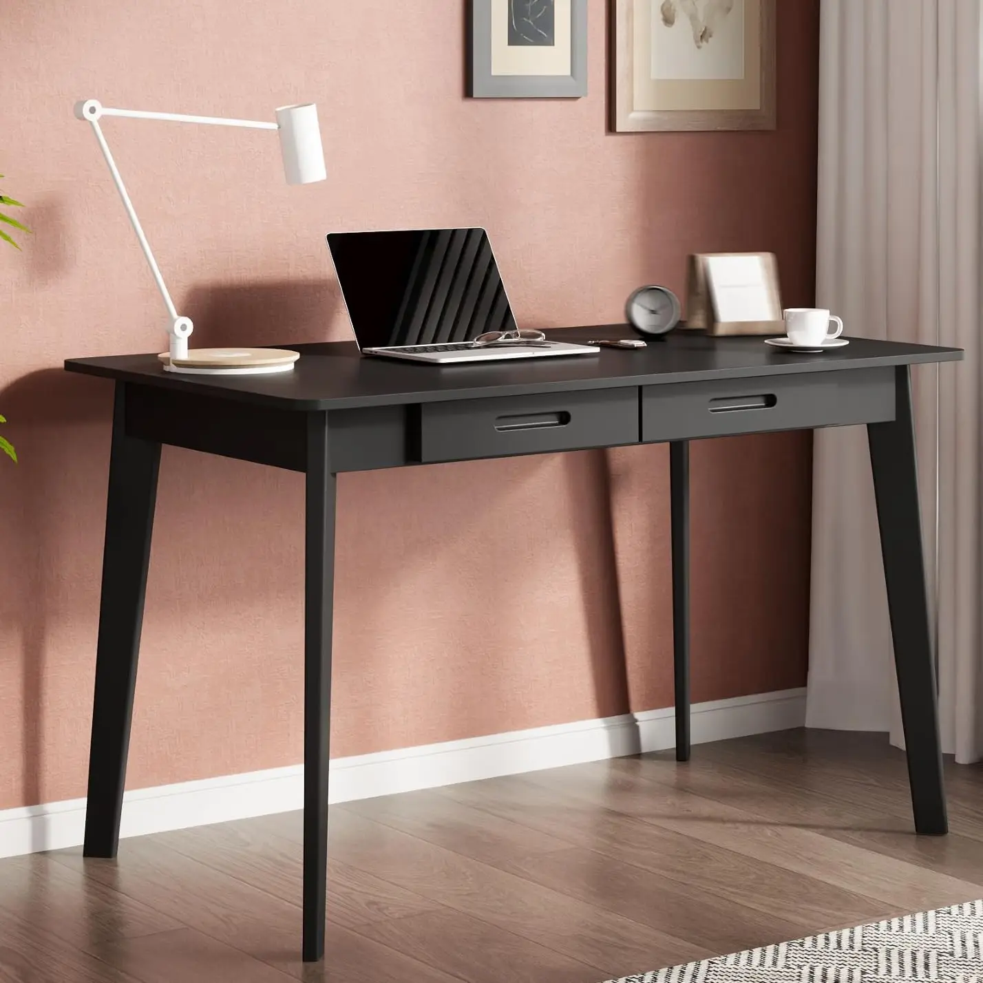 

Компактный компьютерный игровой стол 40 дюймов, черный рабочий/учебный офисный стол с 2 выдвижными ящиками для хранения, прямоугольный, на заказ