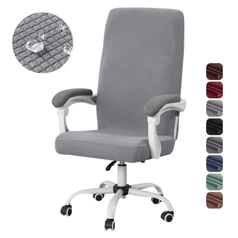 

Polar Fleece Office Chair Cover Water Repellent Computer Desk Chair Covers Stretch Gaming Armchair Protector Case office Home