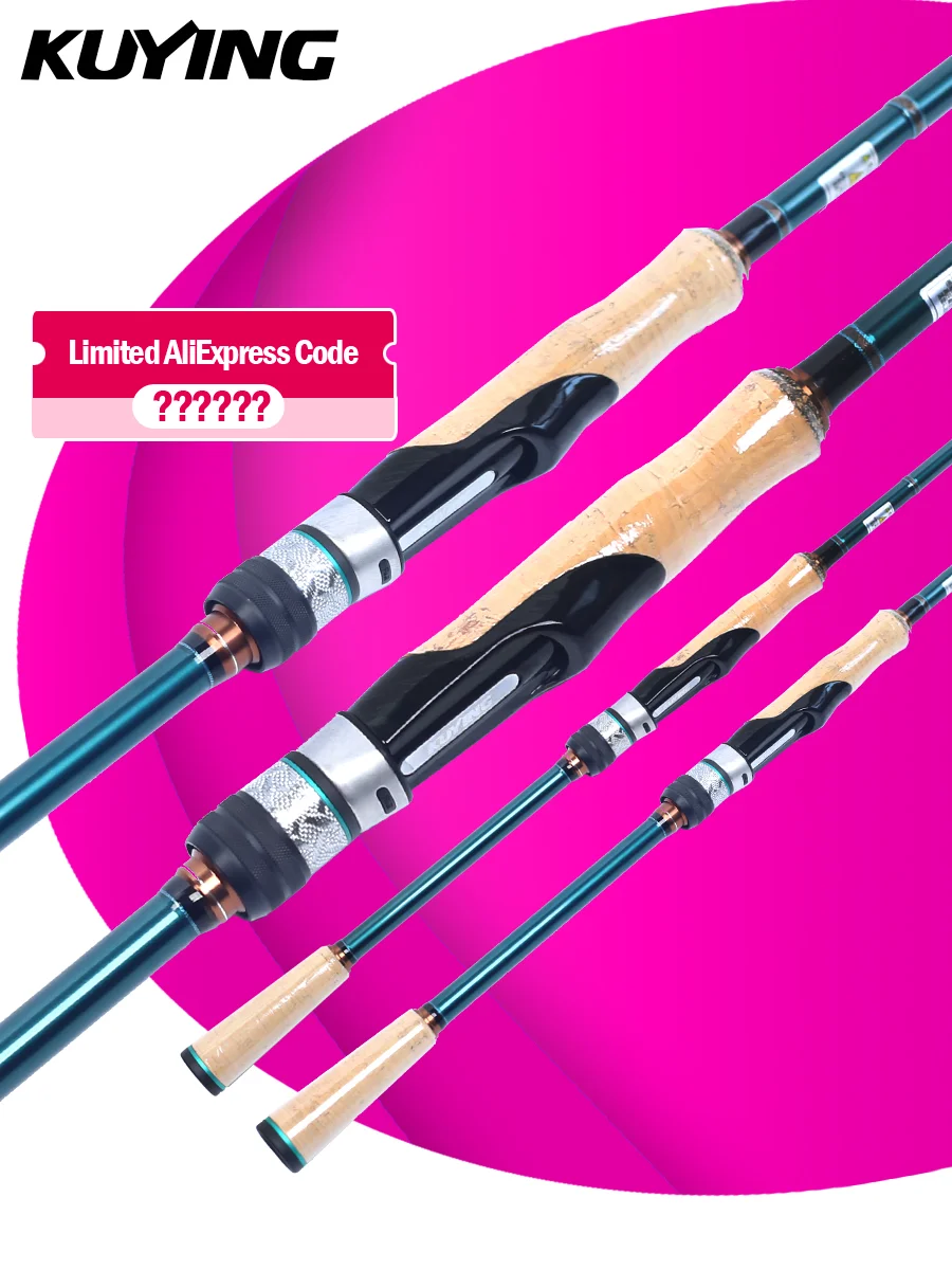 

KUYING BATTLE SONG 7’2'' 7‘3” ML M Fishing Rod Lure Pole Stick Cane Spinning Carbon FUJI Rings Reel Seat Regular