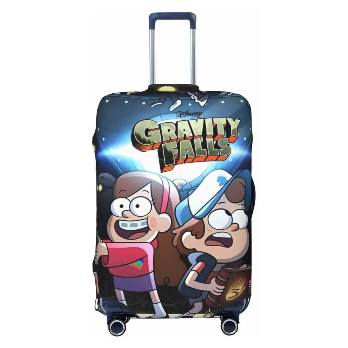

Custom Gravity Falls Luggage Cover Cute Cartoon Movie Wonderful Town Suitcase Protector Covers Suit For 18-32 inch