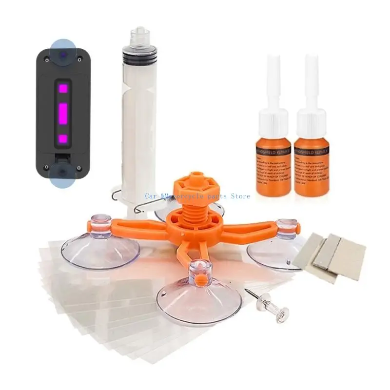 

Y9UC Universal Windshield Chip Repair for Efficient Glass Damage Fix Various Car Models with Comprehensive Instructions