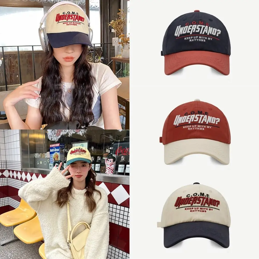 Gorra de béisbol con letras bordadas, gorro con visera, transpirable, cara más pequeña, protección solar, parejas