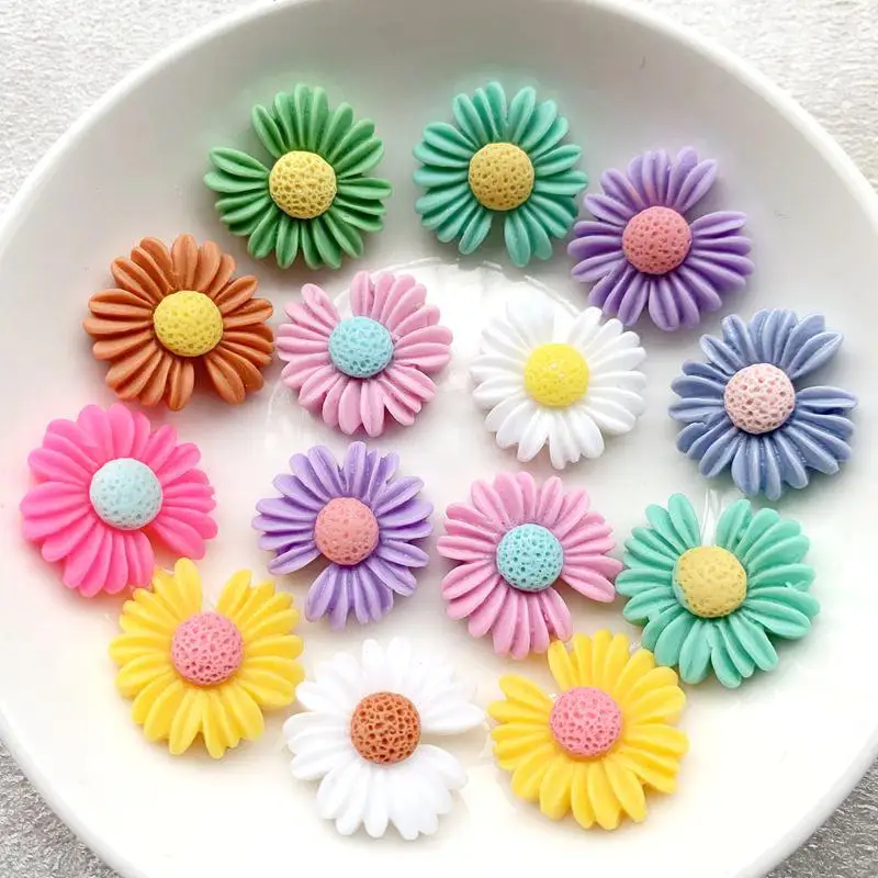 Mixed color beautiful chrysanthemum resin flat back DIY decoration scrapbook embellishments  scrapbook embellishments 20pcs/lot