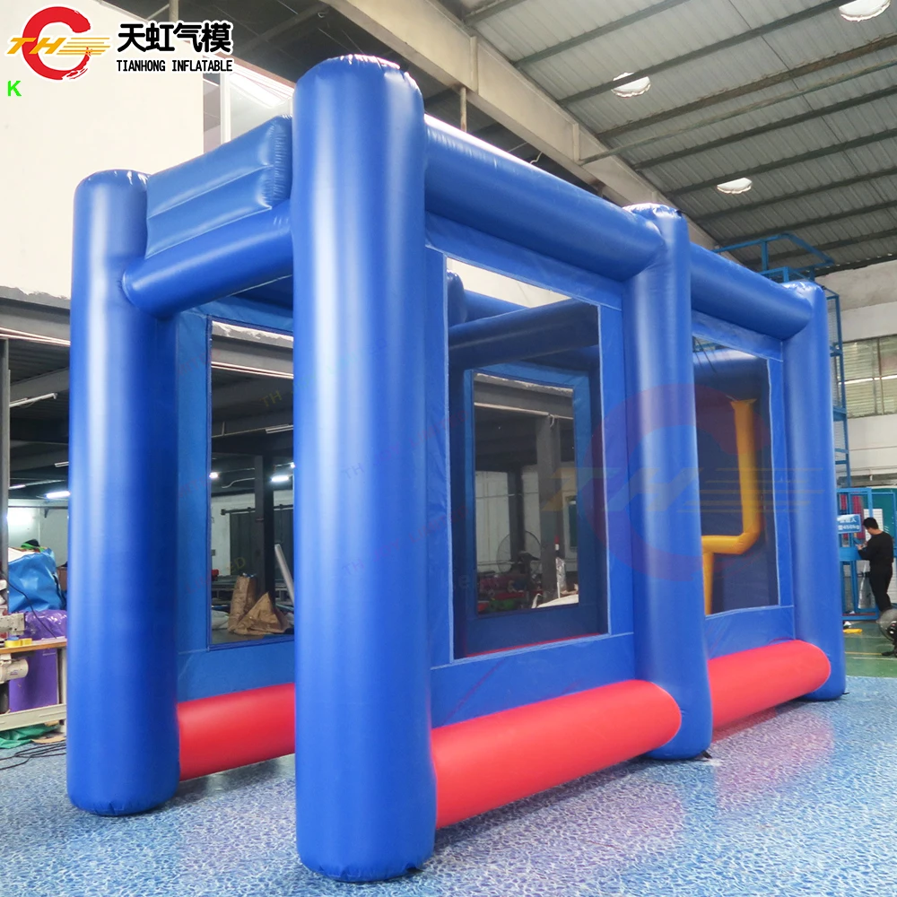 

Fast Door Shipping Blue Inflatable Rugby Goal American Football Toss Shooting Field Goal Inflatable Sport Game with Blower