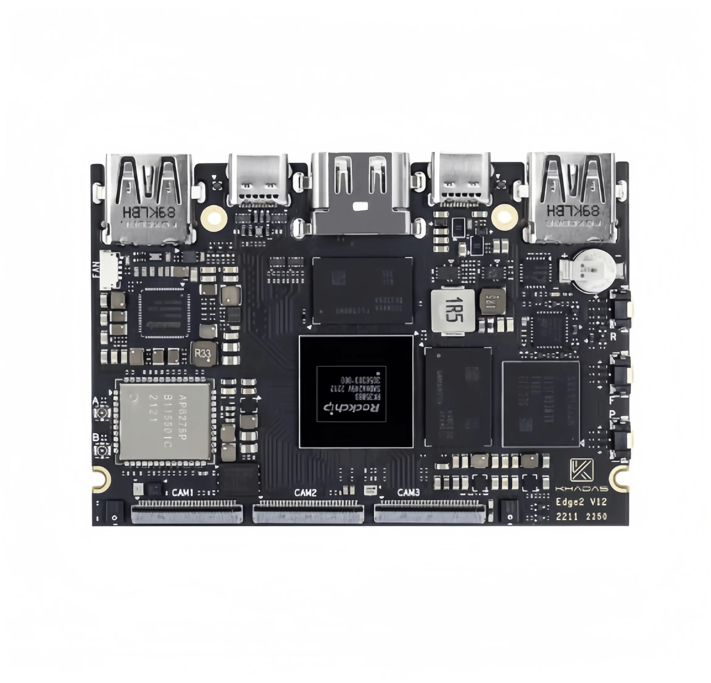 

Чип RK3588S2 Khadas Edge2, компьютер с открытым исходным кодом, плата разработки 6TOPS 8K, промышленный класс