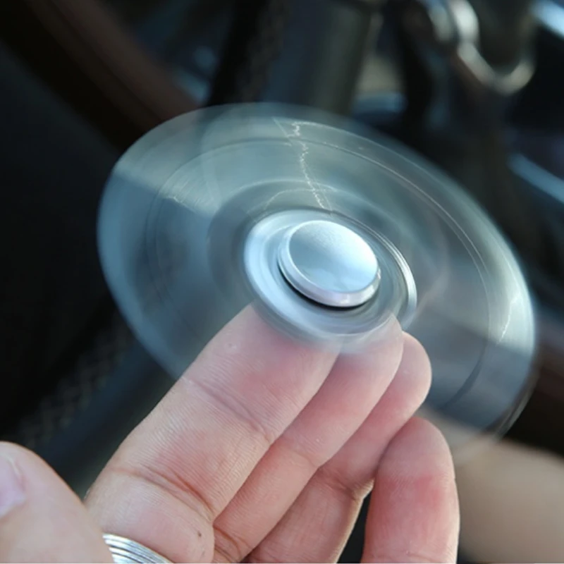 Aoma Fidget Spinner Keychain men's creative Design Gift Stainless Steel car key waist Pendant Ring Creative fidget toys