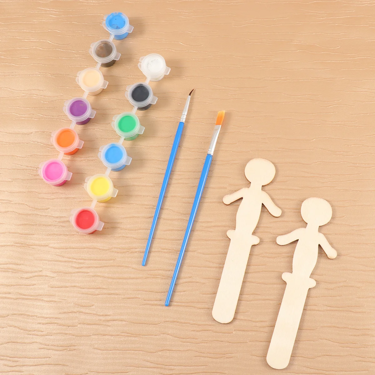 ไม้ตกแต่งเค้ก 32 ชิ้น รูปคน สำหรับงาน DIY พร้อมสี 12 สี สำหรับตกแต่งงานแต่งงาน วันเกิด และคริสต์มาส