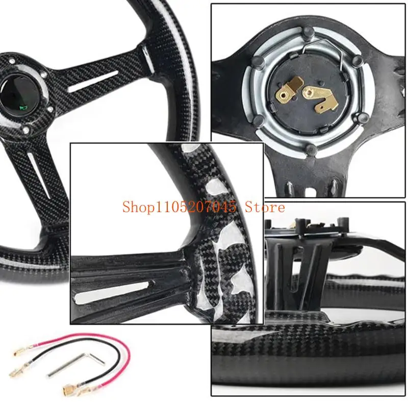 37cd 350 مللي متر القطر العالمي 14 بوصة سباق عجلة القيادة خفيفة الوزن سبائك الألومنيوم #2