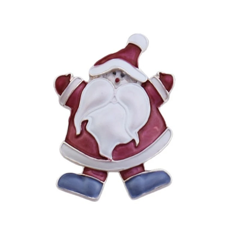 Novo esmalte natal papai noel broche magnético para homens e mulheres versátil papai noel magnético peito crachá broches jóias