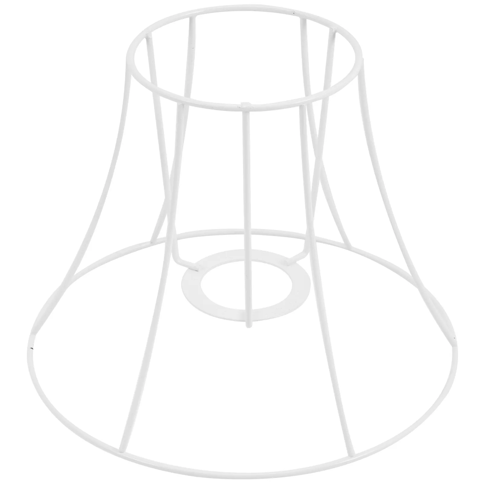 

DIY Lampshade Frame Iron Material Round Wire Shelf for Lamp Projects Safe Lightweight Easy Install Light Cage Guard