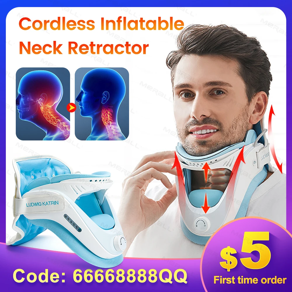 Cervical Traction Device Neck Stretcher Neck Posture Corrector Neck Brace Cervical Stretch Care Neck Support Neck Massager