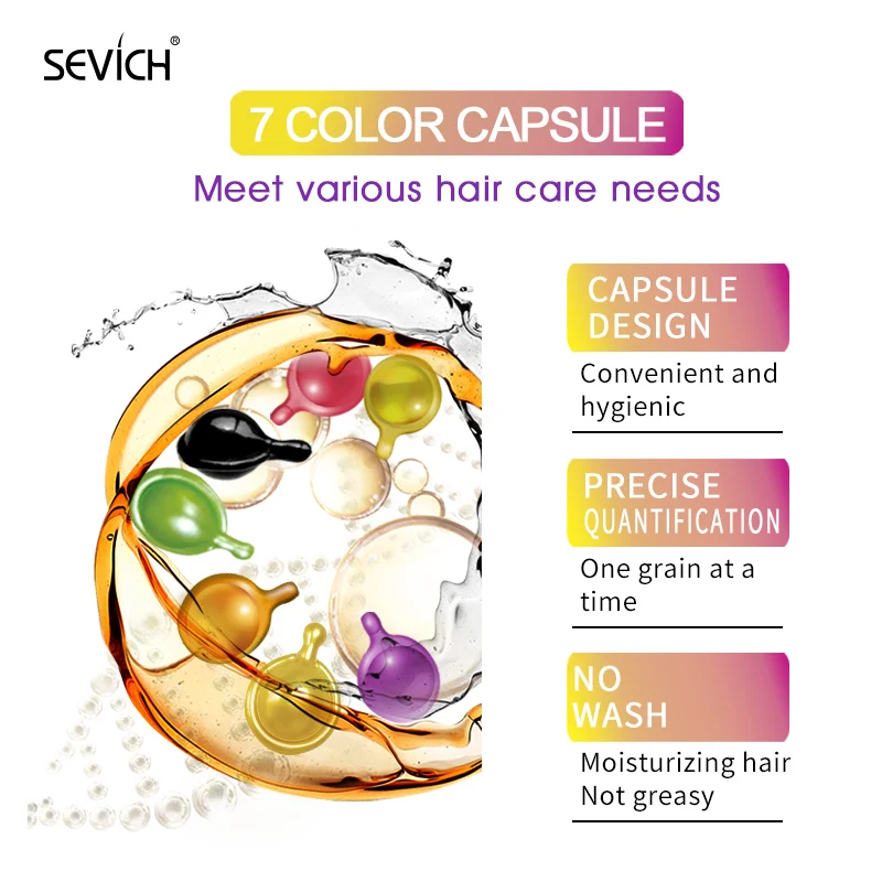 12 Colors Hair Vitamin Capsules Keratin Complex Oil Hair Serum Repair Damaged Hair Anti-Loss Moroccan Oil Hair Mask Hair Care