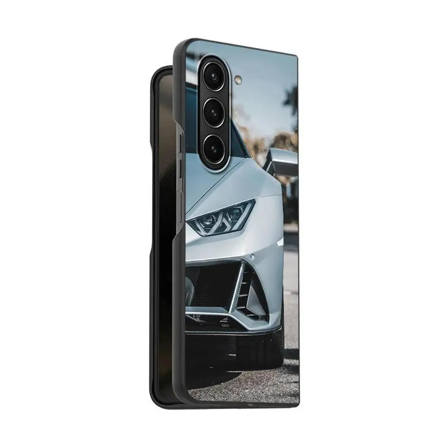 Custodia per auto Supercar per Samsung Galaxy ZFold5 ZFold4 ZFold7 Z Fold 7 6 5 4 3 ZFold6 ZFold3 Cover posteriore per telefono
