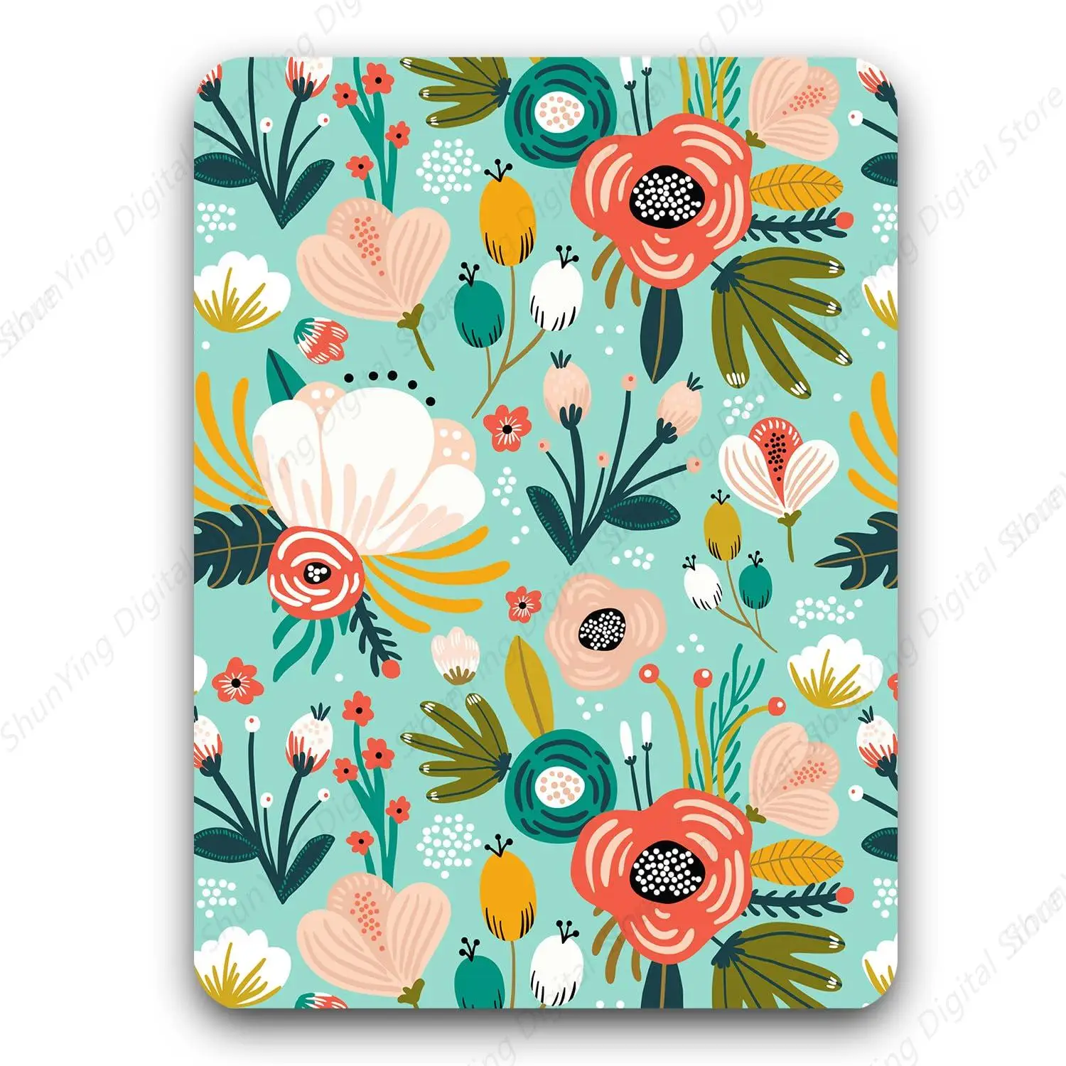 

Green Flower Rubber Anti Slip Mouse Pad Cute Flower Mouse Pad Suitable For Ladies And Children's Laptop Desk Pads 25*30cm