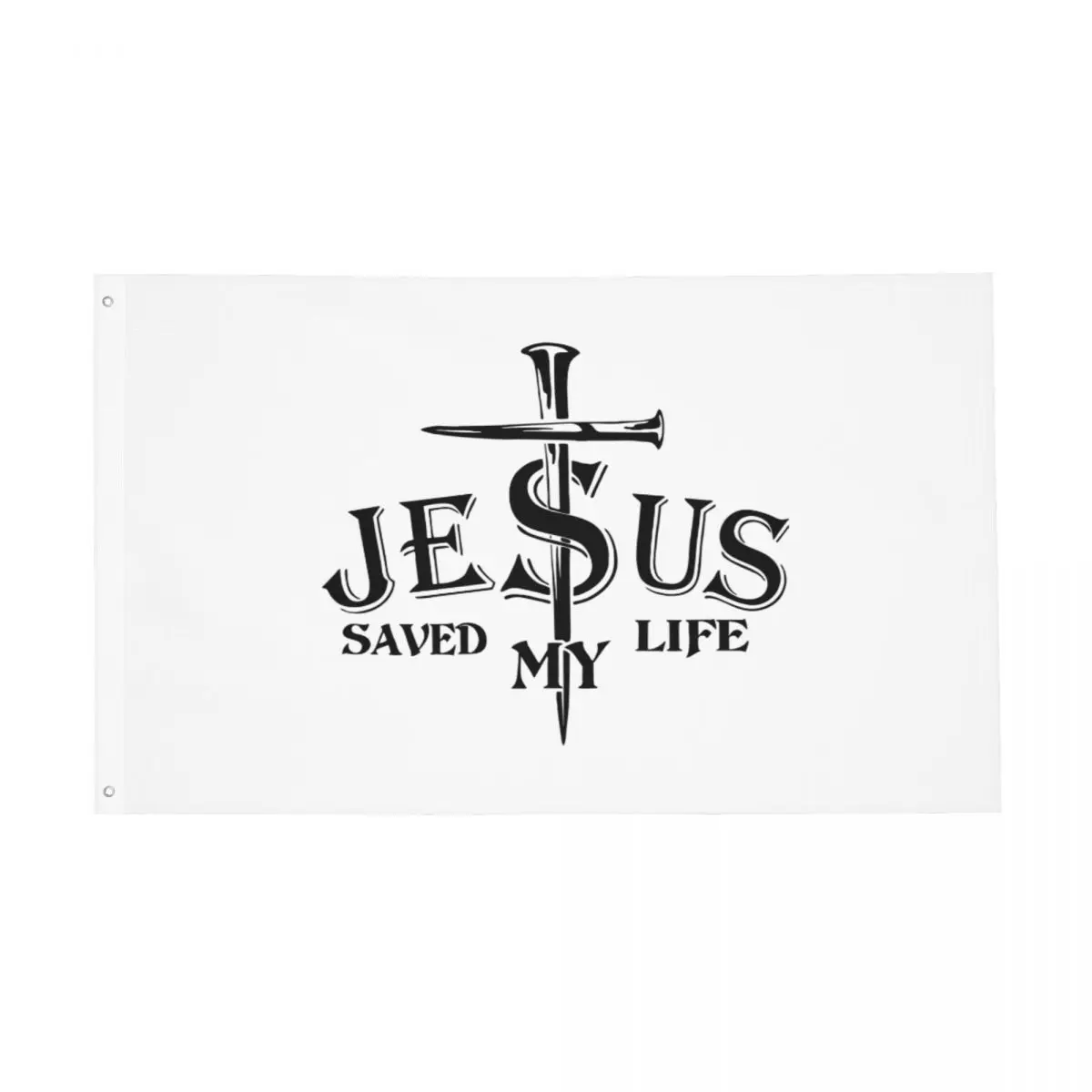 Jesus Saved My Life Flag Outdoor Banner Polyester Christian Decoration Durable 2x3 3x5 4x6 5x8 FT Flags