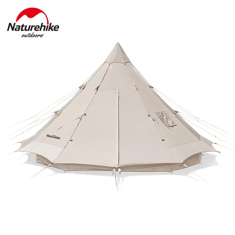 Naturehike Brighten 12.3 Pyramid Cotton Tent Camping Teepee Tipi Tent for 5-8 Persons Family Gamping Outdoor Party Large Space