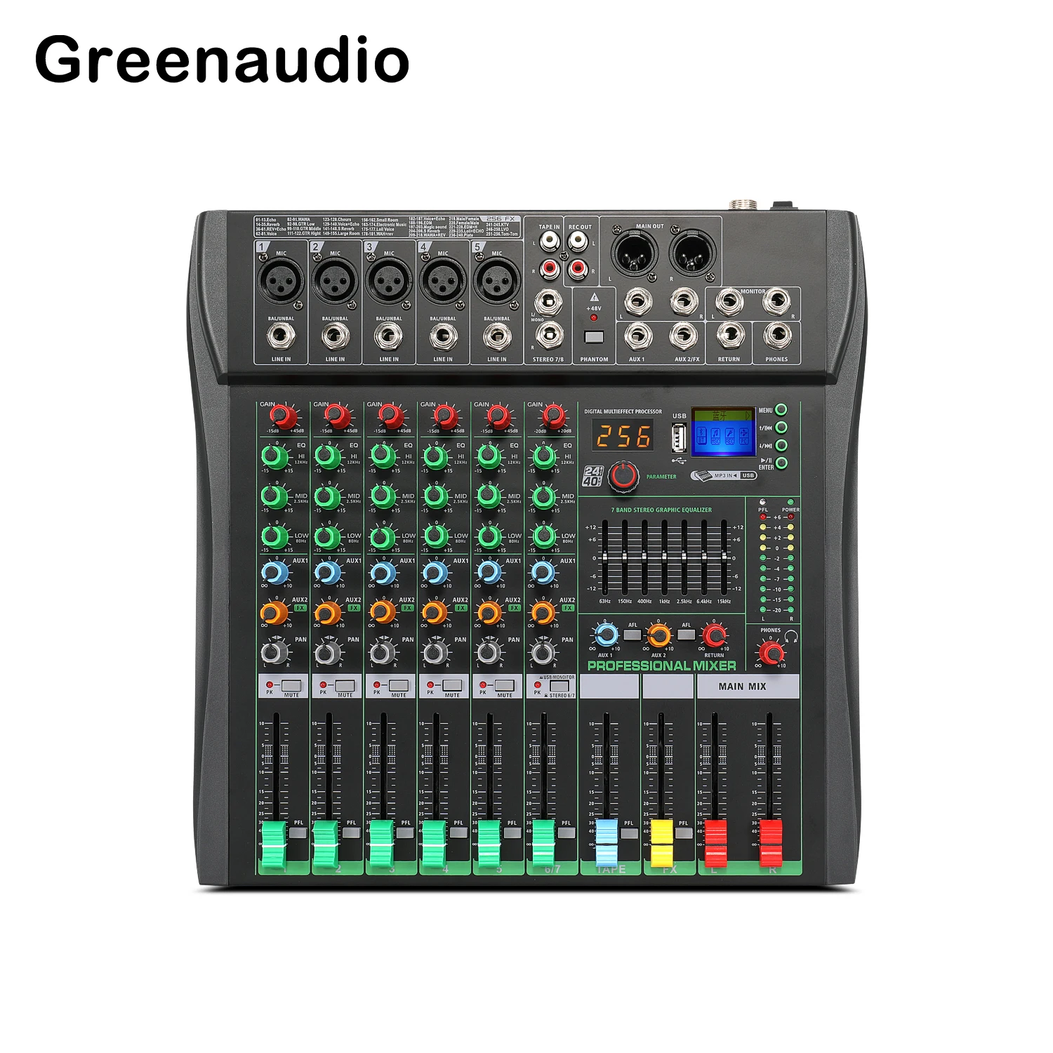 GAX-CT6 Professionele Mini Draagbare Mixer Live Studio Audio Karaoke Mixer USB DJ Sound Mixing Console Met Hoge Kwaliteit